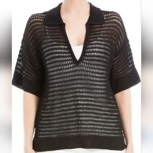 Max Studio Deep Black‎ V-Neck Sweater Oversize S